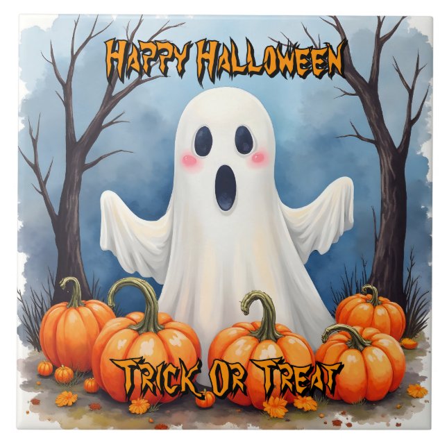 Coleção Assustadora de Halloween Moderna e Fofa (Frente)