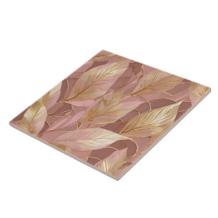 Coleção Blush Dourado Boho Moderno Coleção de Folh