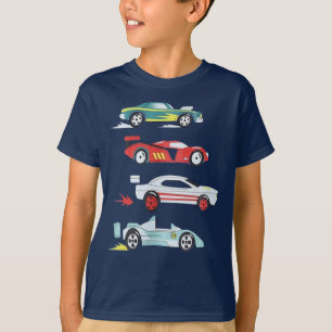 Coleção Colorida de Carros de Corrida Camiseta Mas