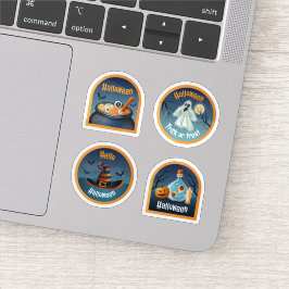 Coleção de adesivos assustadora do Halloween