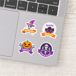 coleção de adesivos assustadores de Halloween