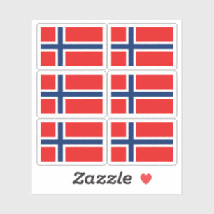Coleção de Adesivos da Bandeira da Noruega – Pacot