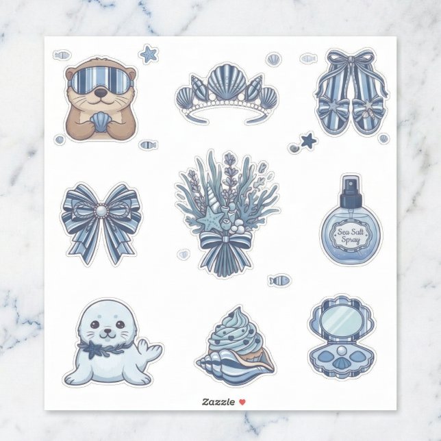 Coleção de Adesivos da Celebração das Listras à Be (Coastal charm in every single sticker.)