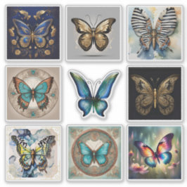 Coleção de Adesivos de Borboleta