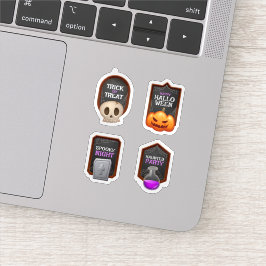 Coleção de adesivos de horror assustados do Hallow