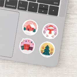 Coleção de adesivos de Natal feliz