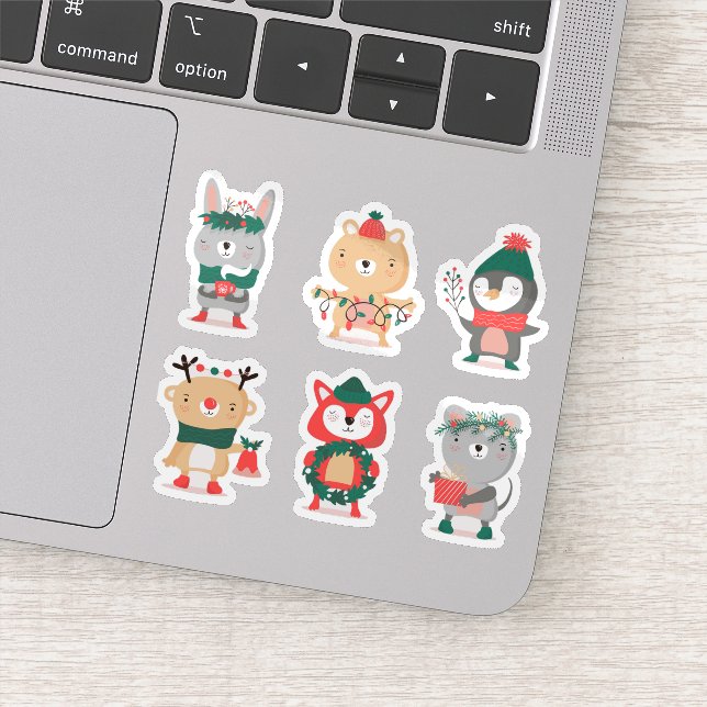 coleção de adesivos de personagens de Natal (Detalhe)