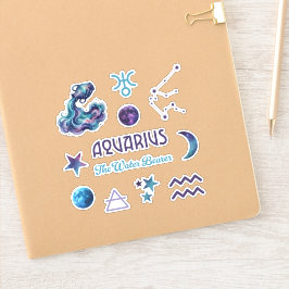 Coleção de Adesivos do Zodíaco de Aquário