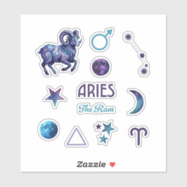 Coleção de Adesivos do Zodíaco de Áries