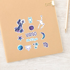Coleção de Adesivos do Zodíaco de Virgem