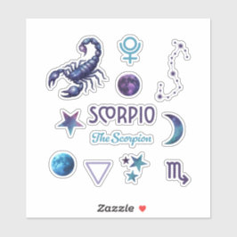 Coleção de Adesivos do Zodíaco Escorpião