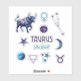 Coleção de Adesivos do Zodíaco Touro