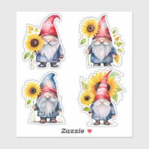 Coleção de Adesivos Gnome & Girassol