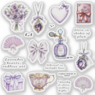 Coleção de Adesivos Purple Bliss