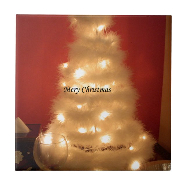 Coleção de Árvores de Natal Branco Desordenado (Frente)