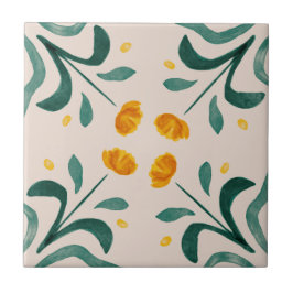 Coleção de Azulejos Verde e Amarelo MHN