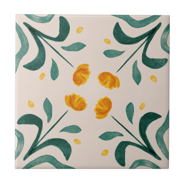 Coleção de Azulejos Verde e Amarelo MHN (Frente)