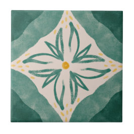 Coleção de Azulejos Verde e Amarelo MHN