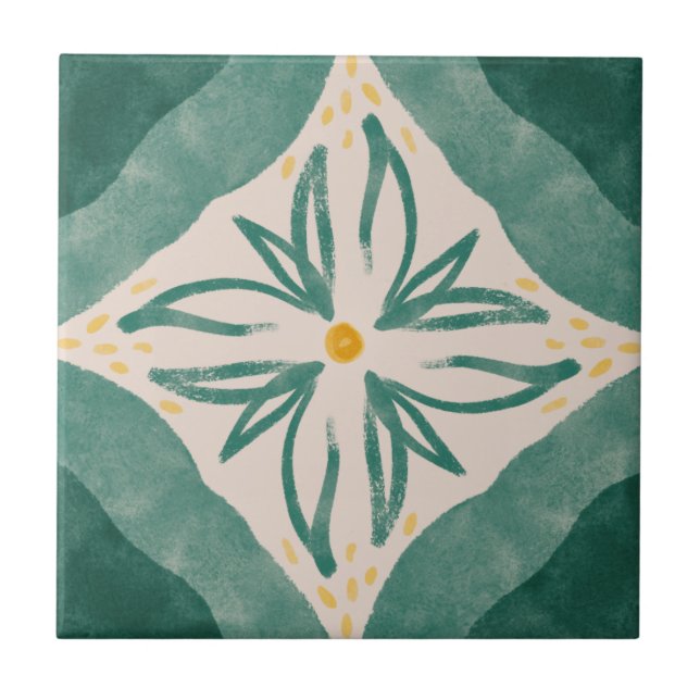 Coleção de Azulejos Verde e Amarelo MHN (Frente)