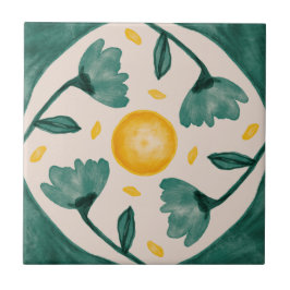 Coleção de Azulejos Verde e Amarelo MHN