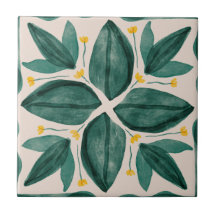 Coleção de Azulejos Verde e Amarelo MHN