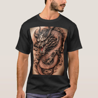 Coleção de Camisas de Tatuagem do Dragão Majestoso