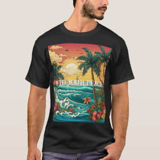 Coleção de Camisas T de Felicidade Tropical