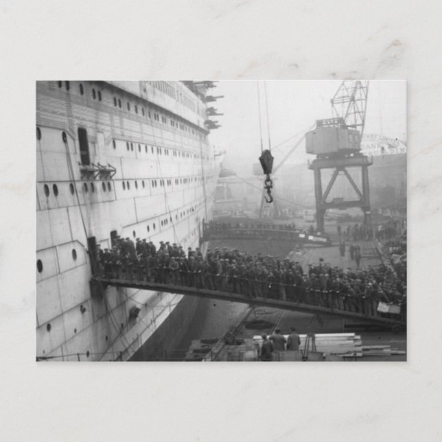 Coleção de Cartões Postais da Rainha Mary RMS (Frente)