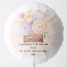 Coleção de casamento floral de pêssego Balões Rúst