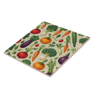 Coleção de Comidas Saudáveis de Vegetais Felizes M