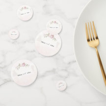 Coleção de Confetes de Mesa de Casamento Rosas Ros