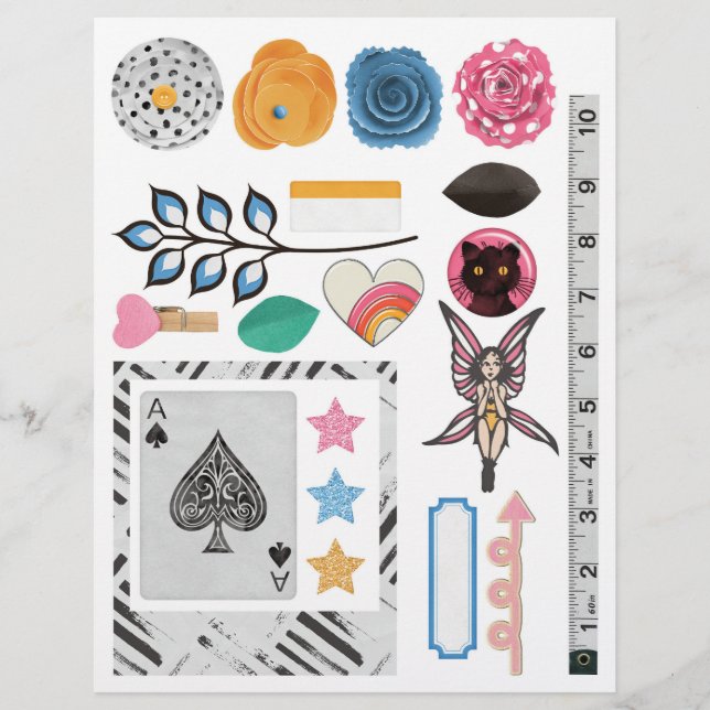 Coleção de Ephemera Divertida e Cuta para Papercra (Frente)