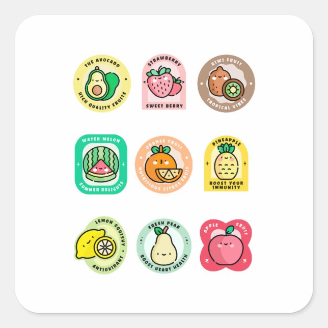 Coleção de Etiquetas de Frutas (Frente)