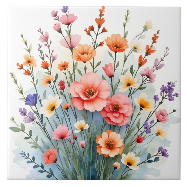 Coleção de Luxo Tendência Flores Silvestres Lindas (Frente)