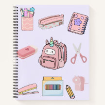 Coleção de Materiais Escolares Unicórnio Rosa Ute