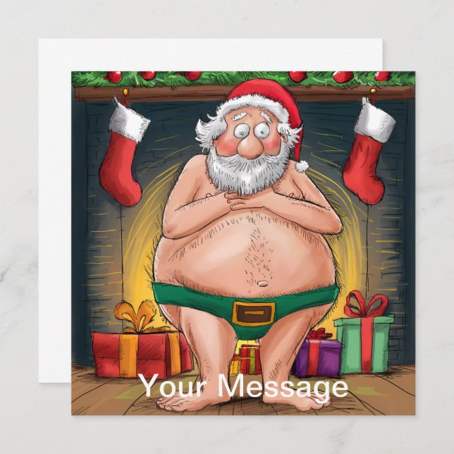 Coleção de Natal Engraçado Papais noeis Sujos (Frente/Verso)