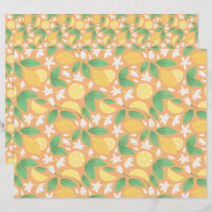 Coleção de padrões da cesta de fruta - Limão