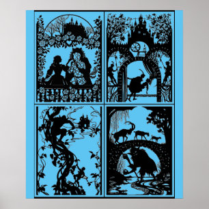 Coleção de Pôsteres de Designs de Contos de Fadas