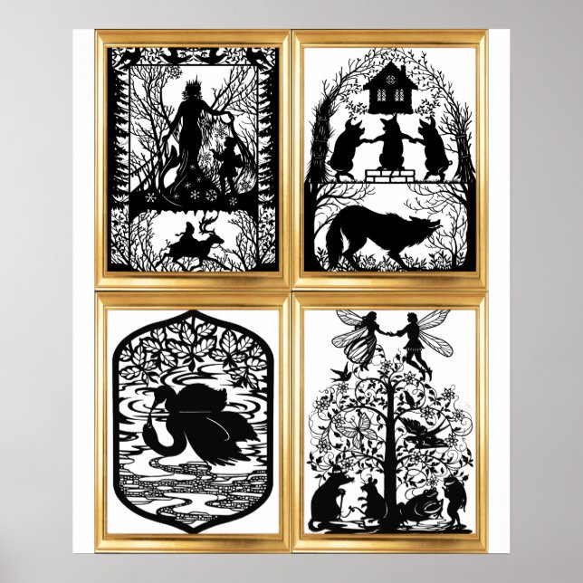 Coleção de Pôsteres de Designs de Contos de Fadas (Frente)