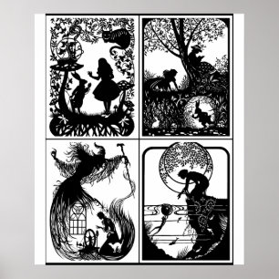 Coleção de Pôsteres de Designs de Contos de Fadas