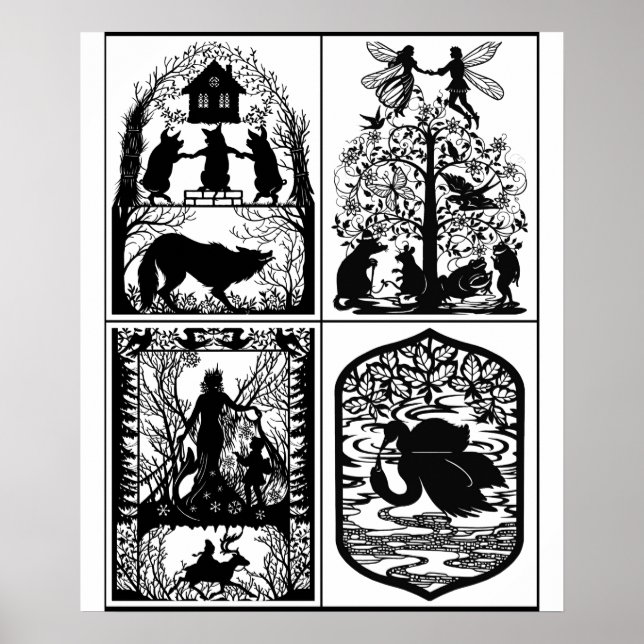 Coleção de Pôsteres de Designs de Contos de Fadas (Frente)