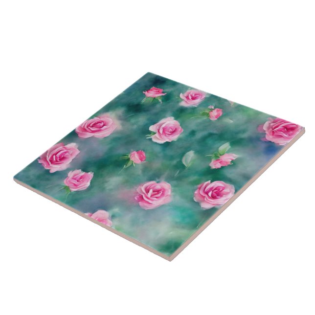 Coleção de Rosas Rosa de Linda Aquarela Popular (Lateral)