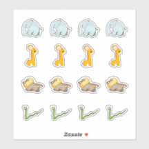 Coleção de Savanas Africanas - Adesivos Beijos-Cor