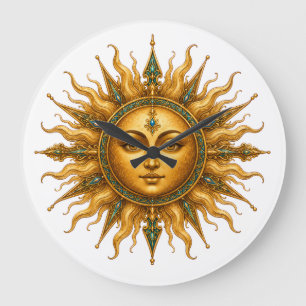 Coleção Gol Bano Relógio de Parede Sol Dourado P