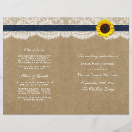 Coleção Kraft, Lace & Sunflower - Marinho