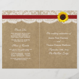 Coleção Kraft, Lace & Sunflower - Vermelho