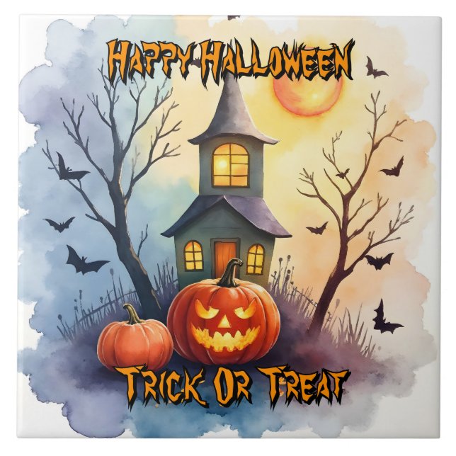 Coleção Moderna de Halloween Fofa e Assustadora (Frente)