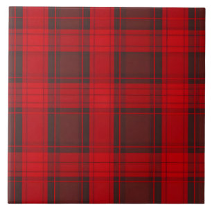 Coleção Moderna Tartan da Xadrez Vermelha Tradicio