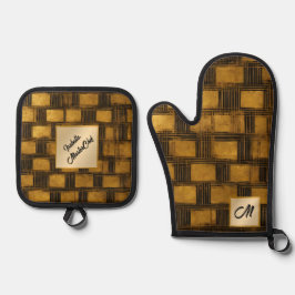 Coleção Popular Deco de Arte Dourada Preta