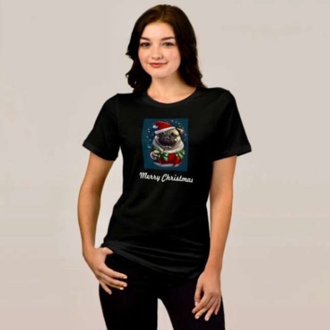 Coleção Puggy Claus (Comfy tri-blend women’s tee feminine fit, scoop neck, short sleeves, relaxed fit.  )